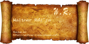 Waltner Róza névjegykártya