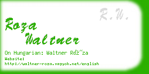 roza waltner business card